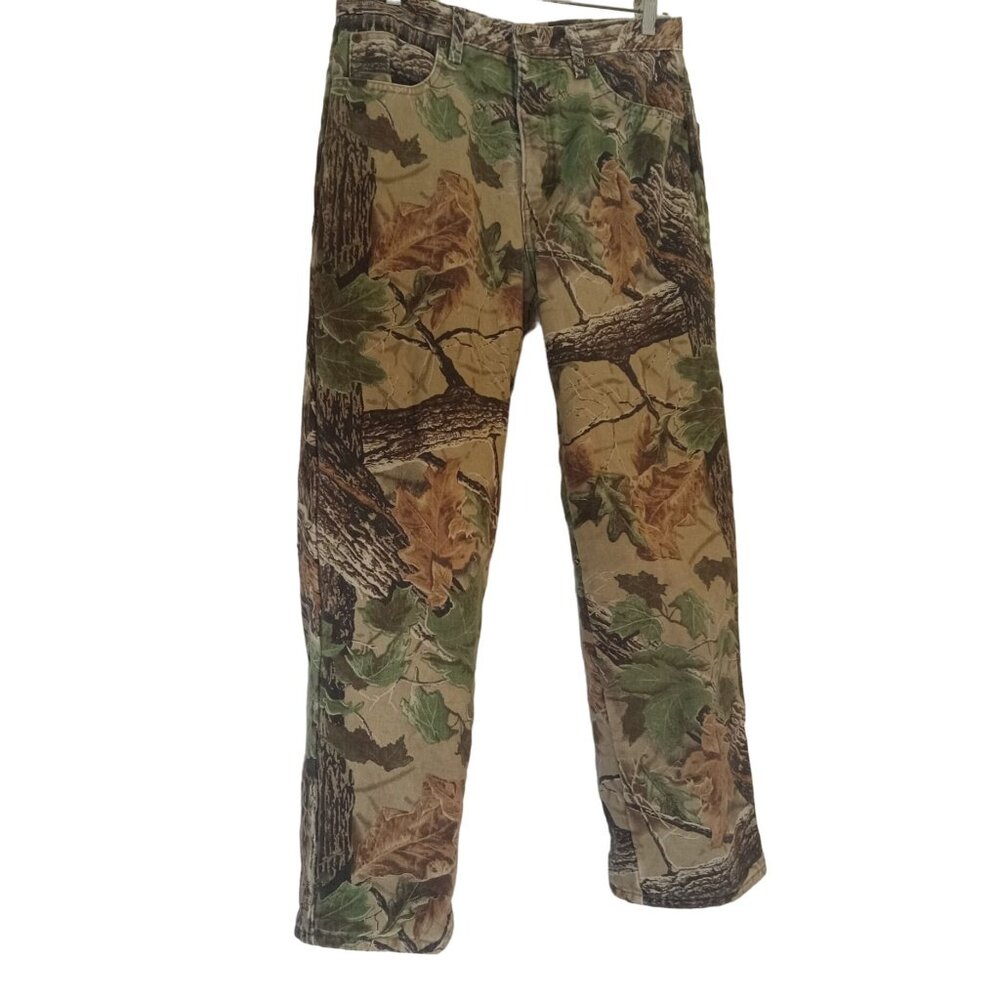 Cabelas Pants Mens Size 32 Camo Realtree Cargo Insulated Dupont Thermolite Plus - Picture 5 of 13